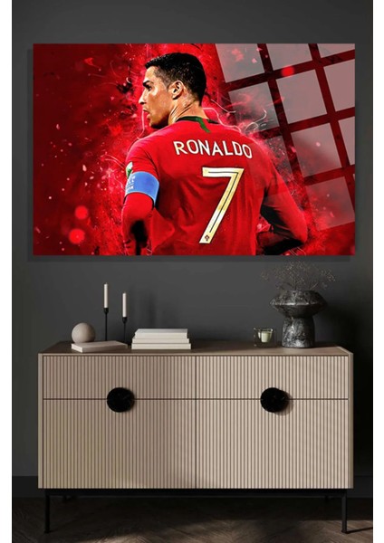 Ronaldo Genç Odası Için Lüks 4mm Kırılmaz Temperli Yüksek Çözünürlüklü Cam Tablo modelleri