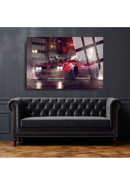 Retro Araba Kırılmaz Cam Tablo, Ev ve Ofis Hediyesi Yüksek Çözünürlüklü 4mm Lüks Tablo fiyatları