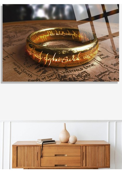 Yüzüklerin Efendisi Cam Tablo, Ev ve Ofis Hediyesi Yüksek Çözünürlüklü 4mm Lüks Tablo fiyatları