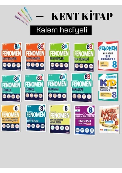 Fenomen 8.sınıflar A-B Soru Bankaları - Ingilizce Soru Bankaları - Denemeler Set