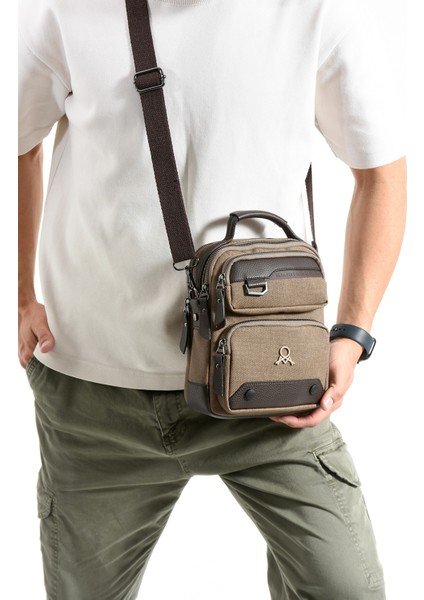 Mega Çanta Kanvas Serisi Çok Bölmeli Çapraz/el Erkek Çantası modelleri