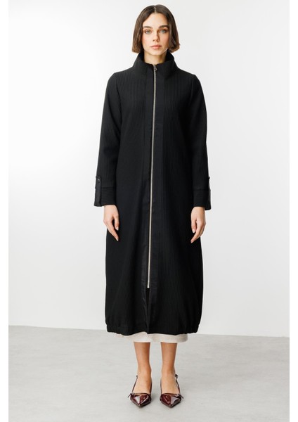 Ottoman Kumaş Spor Kapama Sezonsuz Trench-Siyah modelleri