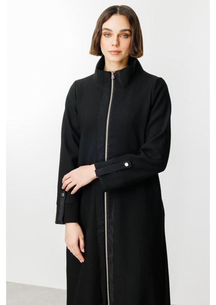 Ottoman Kumaş Spor Kapama Sezonsuz Trench-Siyah indirimleri