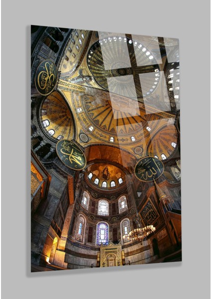Ayasofya Camii Içi Dini Islami Kırılmaz Lüks Cam Tablo Ev, Iş Yeri, Ofis Hediyesi fiyatları