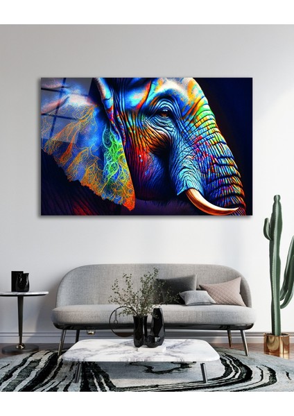 Rengarenk Fil Cam Tablo