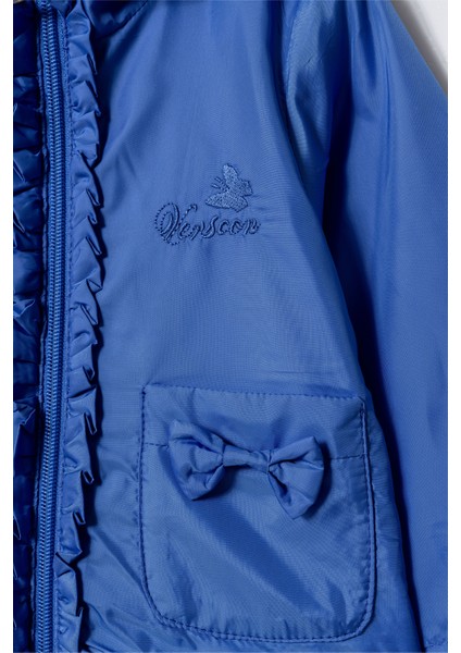 Kız Kapüşonlu Nakışlı Rüzgarlık & Yağmurluk 1 - 5 Yaş fiyatları