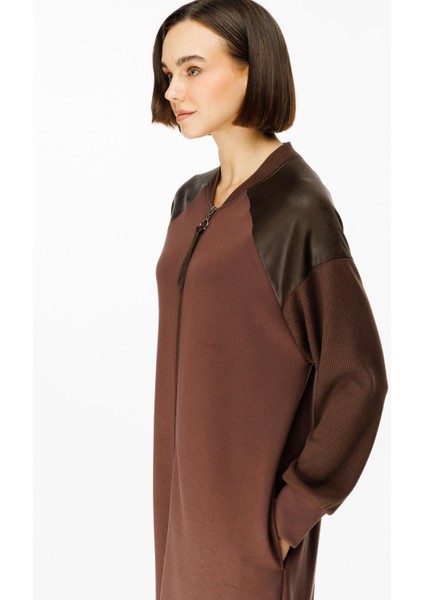 Mix Garni Detaylı Örme Kap Ferace-Kahve indirimleri