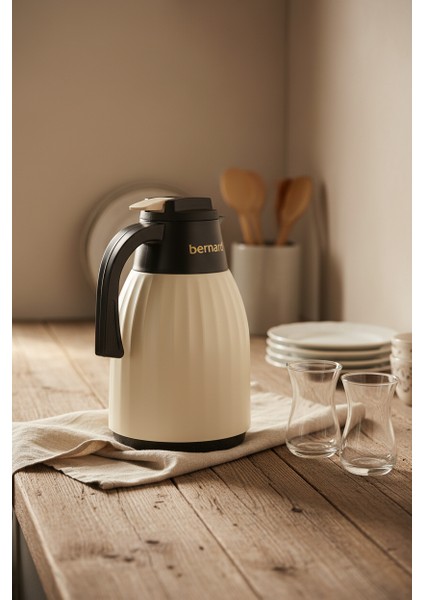 Elantra Cam Termos Krem 1 Litre