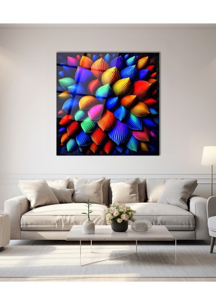 Rengarenk Desenler Cam Tablo indirimleri