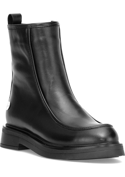 D25KB-8150 Kadın Hakiki Deri Düz Bot Siyah fiyatları