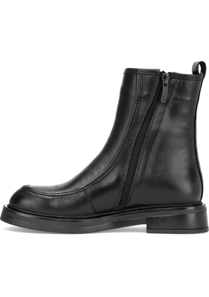 D25KB-8150 Kadın Hakiki Deri Düz Bot Siyah modelleri