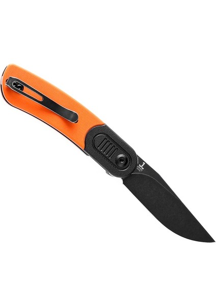 Reverie | Siyah ve Turuncu G10 Sap | Siyah Taş Yıkama 154CM Çelik Çakı | T2025B3 modelleri