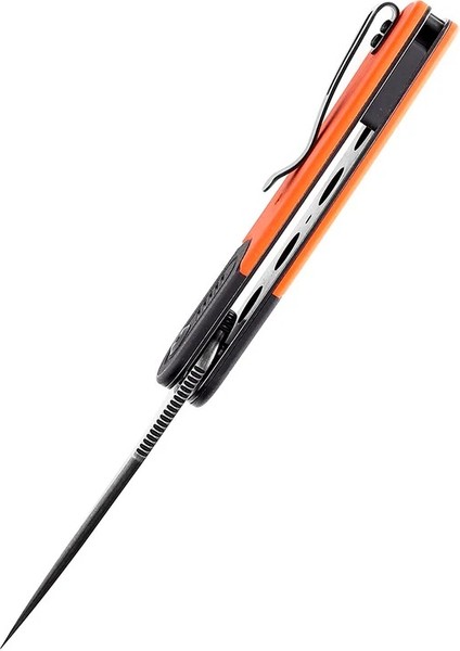 Reverie | Siyah ve Turuncu G10 Sap | Siyah Taş Yıkama 154CM Çelik Çakı | T2025B3 fırsatları