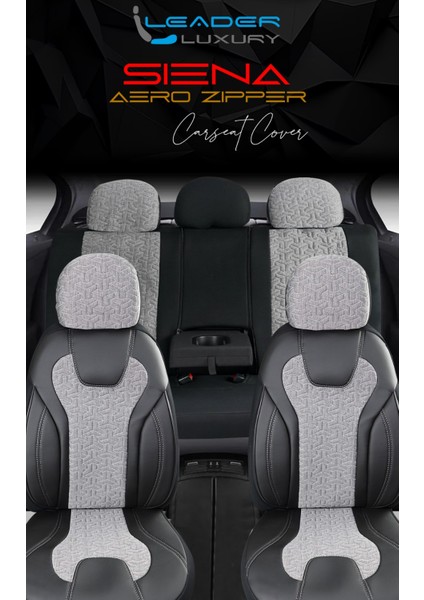 Volvo XC70 Deri Detaylı Oto Koltuk Kılıfı Ön Arka Set Siyah Füme Siena Seri Scr fırsatları