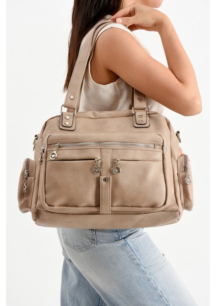 Lizbon/yumuşak Deri Çok Bölmeli Kadın Omuz Çantası