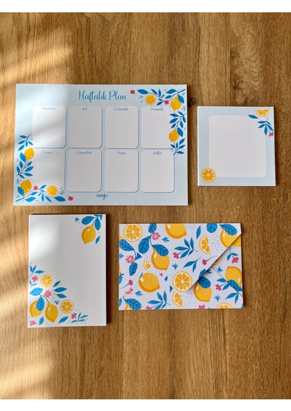 Planlayıcı Set Desenli 50 Yp. + Zarf modelleri