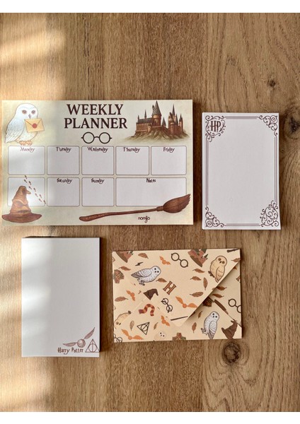 Planlayıcı Set Harry Potter Desenli 50 Yp. + Zarf