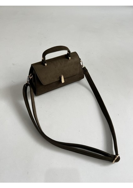 *** Luna Model Süet Haki Kadın El ve Omuz Çantası modelleri