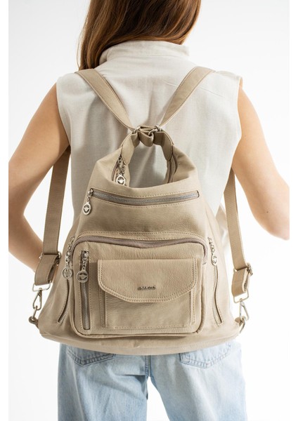 Büyük Boy Yumuşak Deri Hem Sırt Hem Omuz Çantası 540 fiyatları