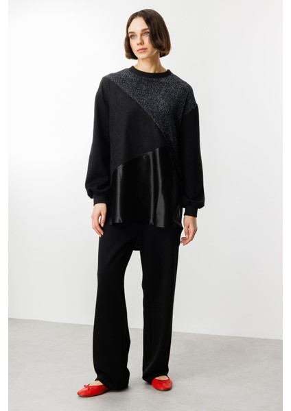 Simli ve Saten Kumaş Garnili Ceket Kap-Siyah modelleri