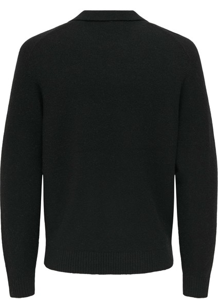 Siyah Erkek Normal Kazak Onsjay Reg Ls Polo Knıt fiyatları