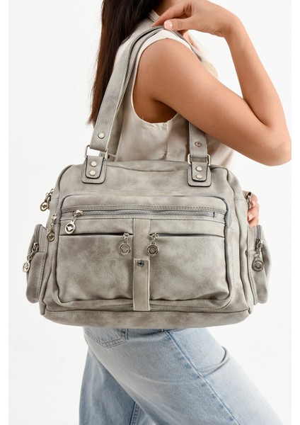 Lizbon/yumuşak Deri Çok Bölmeli Kadın Omuz Çantası