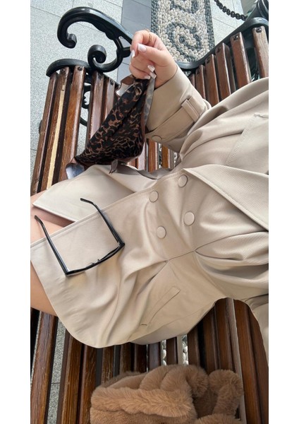 Lena Belden Oturmalı Trençkot Ceket modelleri