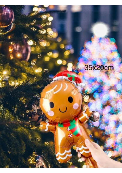 3’lü Yılbaşı Balon Seti, Noel Baba, Çam Ağacı ve Gingerbread Figürleriyle Süsleyin indirimleri