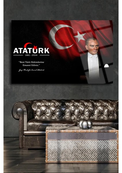 Atatürk Beni Türk Hekimlerine Emanet Ediniz Kırılmaz Cam Tablo Doktora Hediye Doktorlar Için Tablo fırsatları