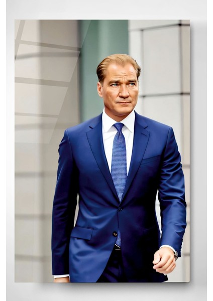 Atatürk Portresi - Yapay Zeka Tasarımlı Cam Tablo, Dekoratif Cam Tablo