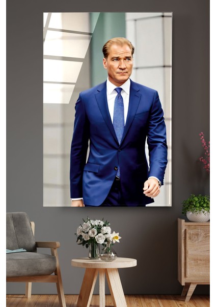 Atatürk Portresi - Yapay Zeka Tasarımlı Cam Tablo, Dekoratif Cam Tablo fiyatları