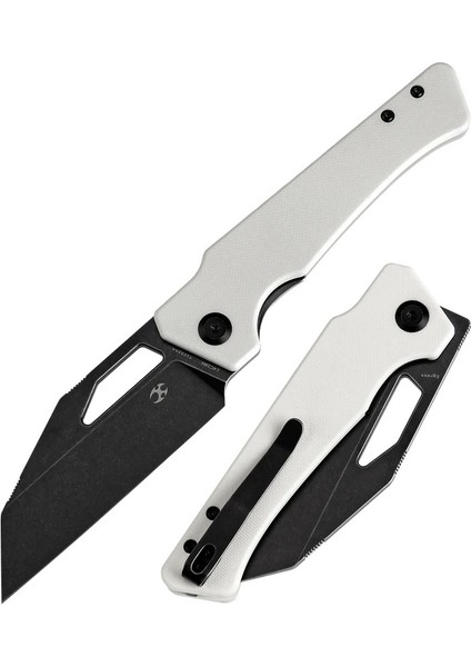 Egress | Beyaz G10 Sap | Siyah Taş Yıkanmış 14C28N Çelik Çakı | T1033A4