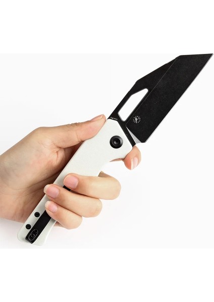 Egress | Beyaz G10 Sap | Siyah Taş Yıkanmış 14C28N Çelik Çakı | T1033A4 fırsatları