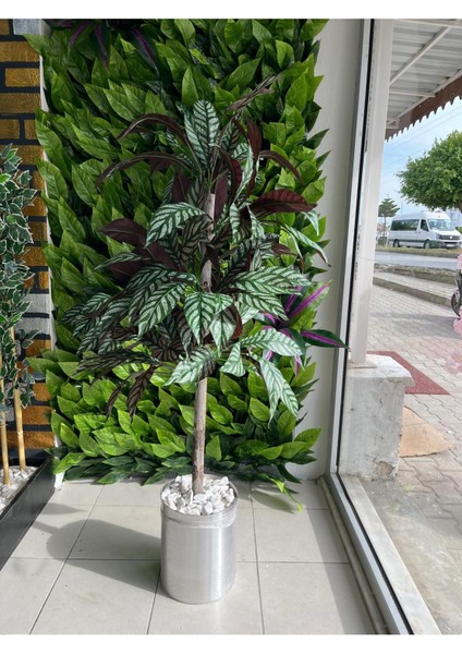 Yapay Kılıç Yaprağı Ağaç Lux Metal Saksı Dahıl modelleri