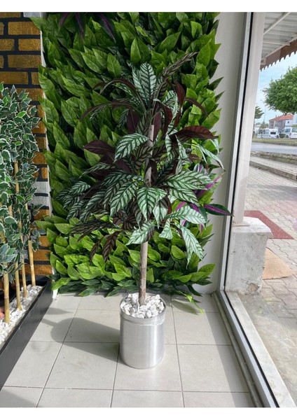 Yapay Kılıç Yaprağı Ağaç Lux Metal Saksı Dahıl fırsatları