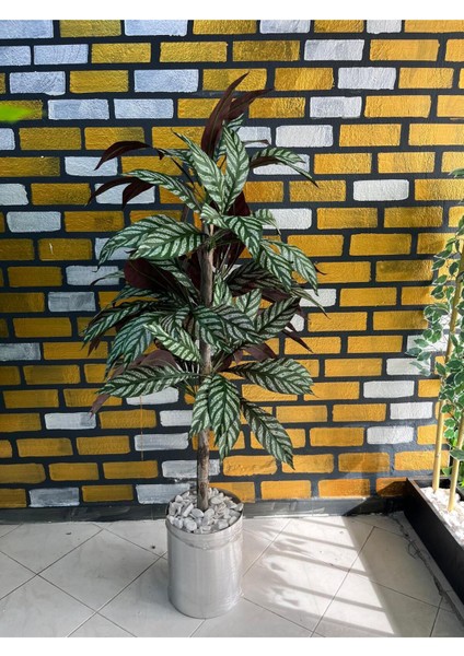 Yapay Kılıç Yaprağı Ağaç Lux Metal Saksı Dahıl indirimleri