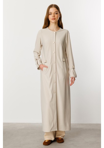 Özel Dökümlü Kumaş Aksesuarlı Kap/ Ferace -Taş modelleri