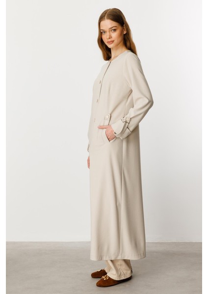 Özel Dökümlü Kumaş Aksesuarlı Kap/ Ferace -Taş fırsatları