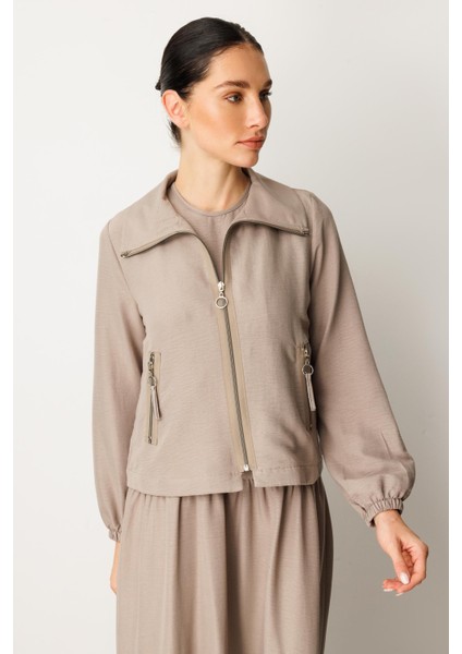 Ceket ve Iç Jile Kombin Ipekçe Elbise Ferace-Vizon fiyatları