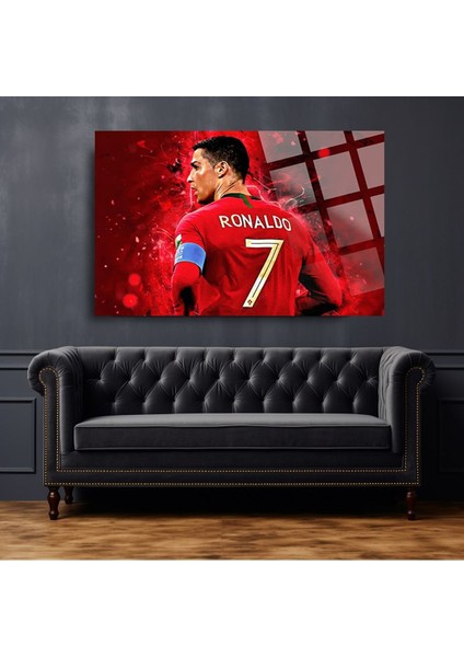 Ronaldo Genç Odası Için Lüks 4mm Kırılmaz Temperli Yüksek Çözünürlüklü Cam Tablo