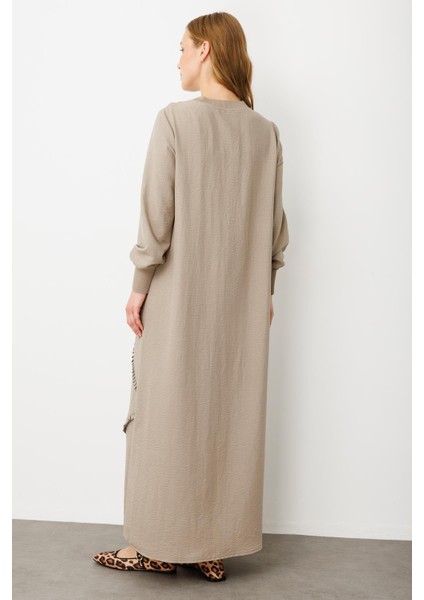 Yumuşak Dokusu ve Zarif Detaylarıyla Ipekçe Doku Ribanalı Özel Elbise-R-Vizon fırsatları