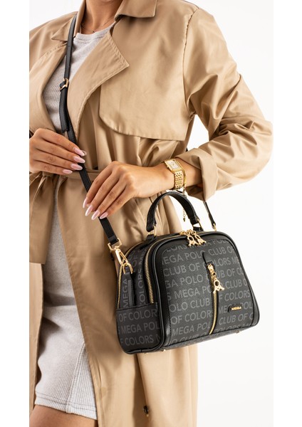 Kadın Jakarlı Siyah Omuz Çantası modelleri