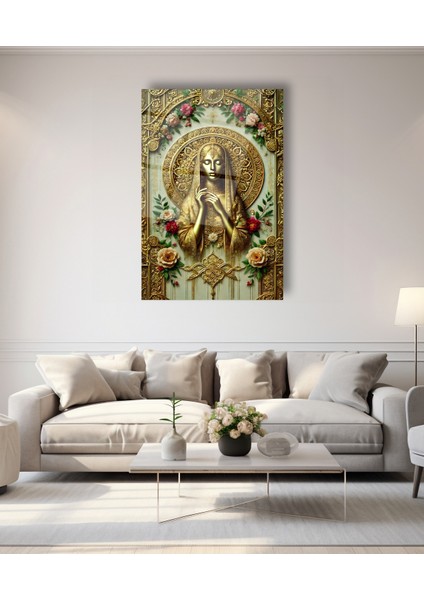 Sonbahar Motifli Karga Cam Tablo modelleri