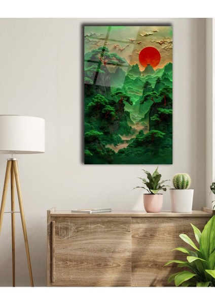 Bonsai Ağaçları Cam Tablo modelleri