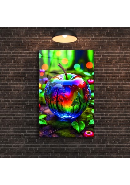 Rengarenk Elma Cam Tablo