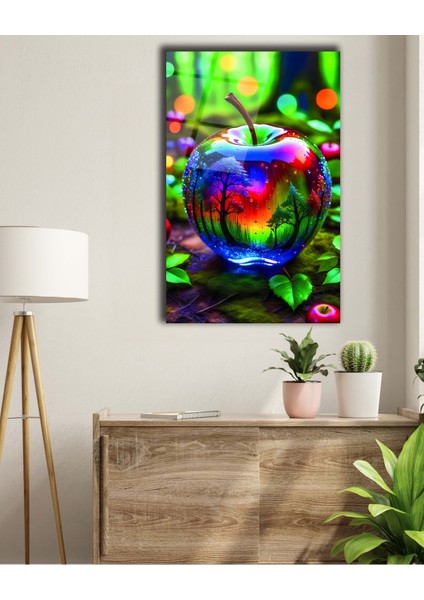 Rengarenk Elma Cam Tablo fırsatları