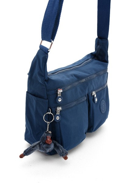 Sanmorris Kadın Büyük Boy Maymuncuk Hediyeli Çok Bölmeli Suya Dayanıklı Paraşüt Kumaş Omuz Çantası modelleri