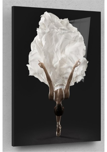 Eğilen Balerin Cam Tablo, Kadın Tablo, Balerin Tablo, Duvar Dekor, Büyük Tablo, Cam Duvar Tablo