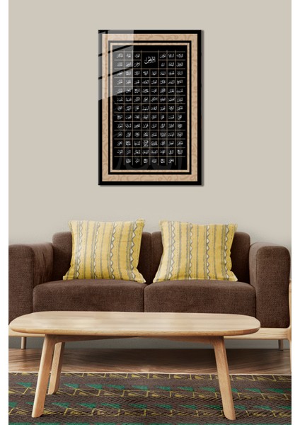 Esmaül Hüsna Cam Tablo - Dua Cam Tablo- 4 mm Kırılmaz Duvar Cam Tablo- Islami Cam Tablo- Ev Dekor- fiyatları