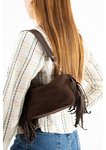 Süet Acı Kahve Kadın El ve Omuz Çantası fiyatları